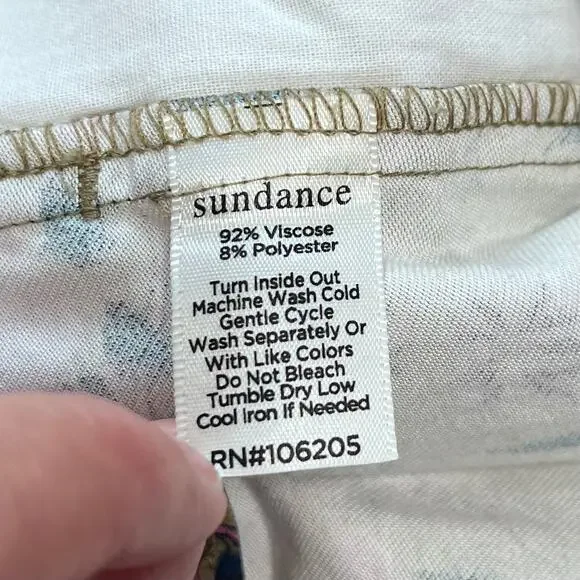 Sundance Madora Pants Olive Green Multi Floral Print - Picture 12 of 16